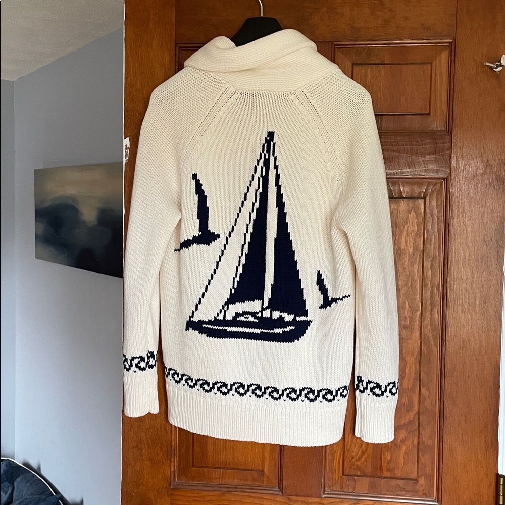 NWT Vineyard Vines intarsia sailboat cardigan